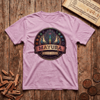Mayura — The Sacred Peacock - Retro Emblem - T-Shirt