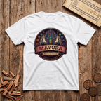 Mayura — The Sacred Peacock - Retro Emblem - T-Shirt