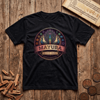 Mayura — The Sacred Peacock - Retro Emblem - T-Shirt