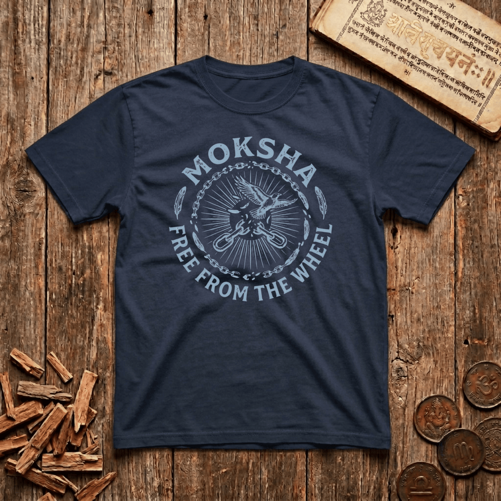 Moksha - Liberation - Wood Cut - T-Shirt