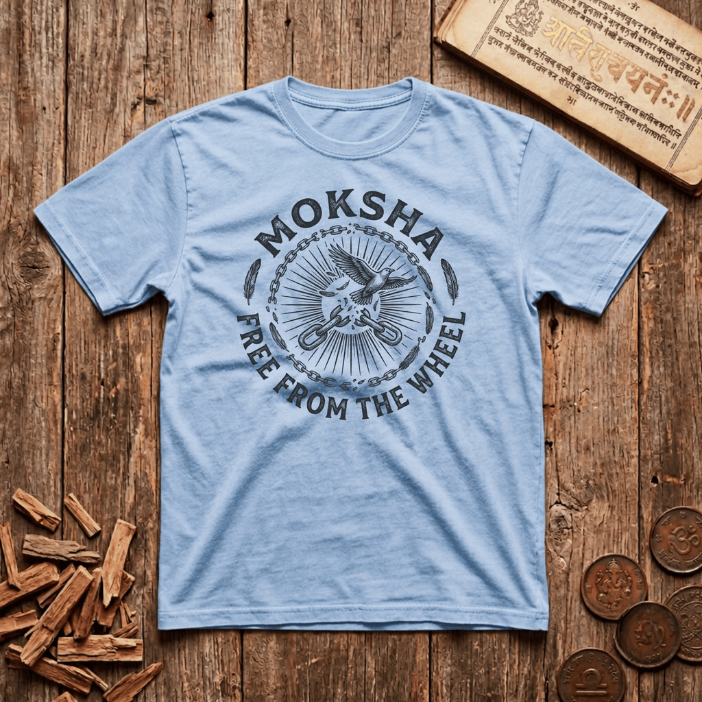 Moksha - Liberation - Wood Cut - T-Shirt
