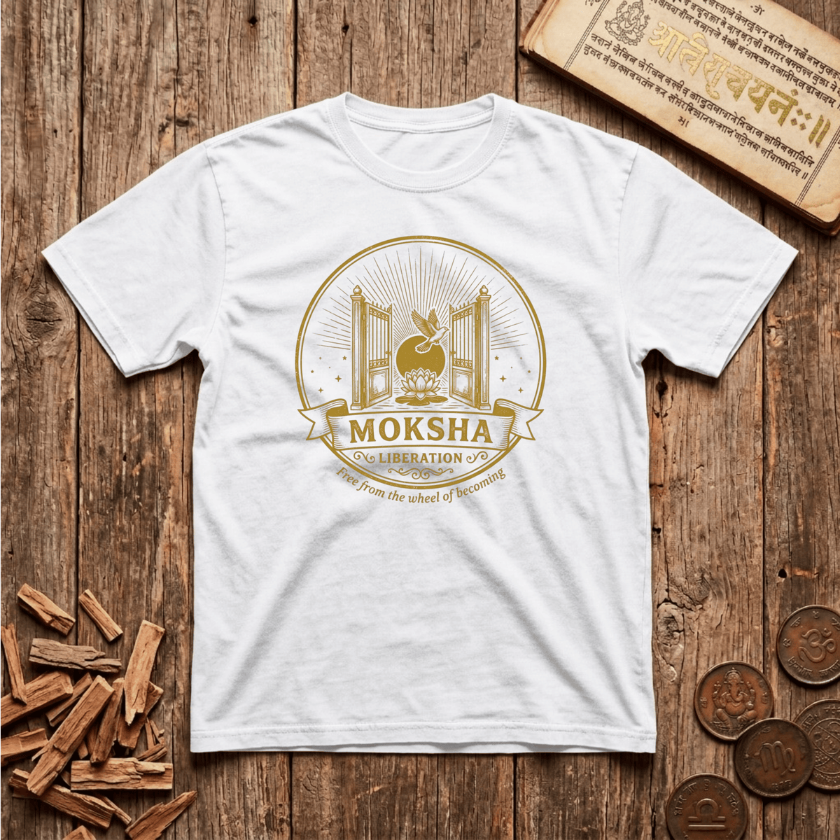 Moksha - Liberation - Retro Emblem - T-Shirt