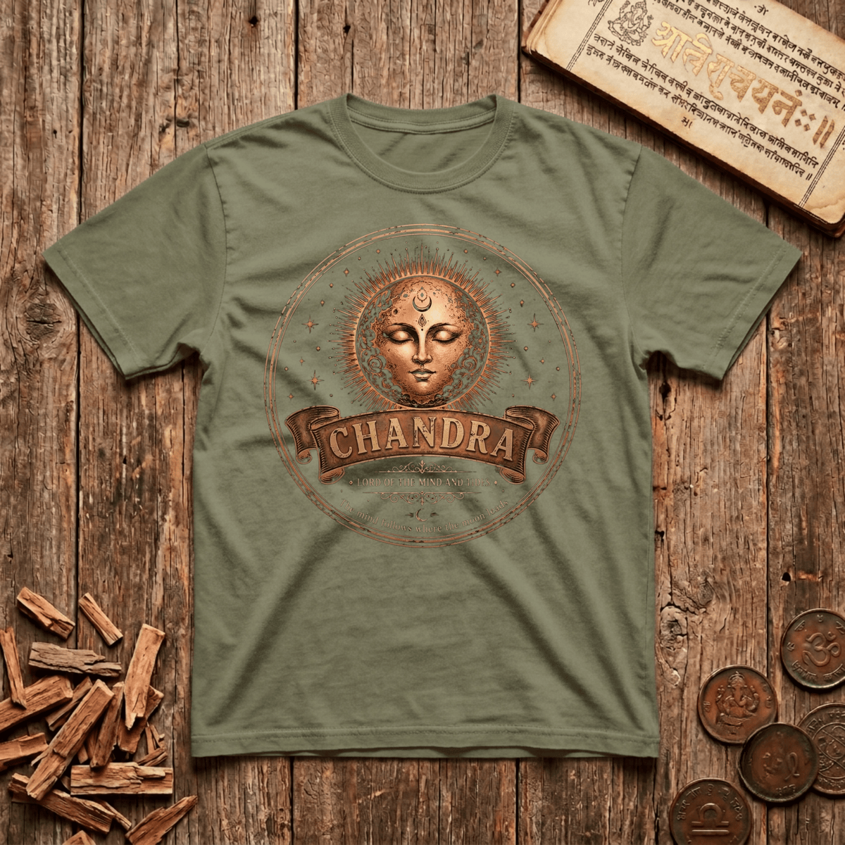 Chandra — The Moon Deity - T-Shirt