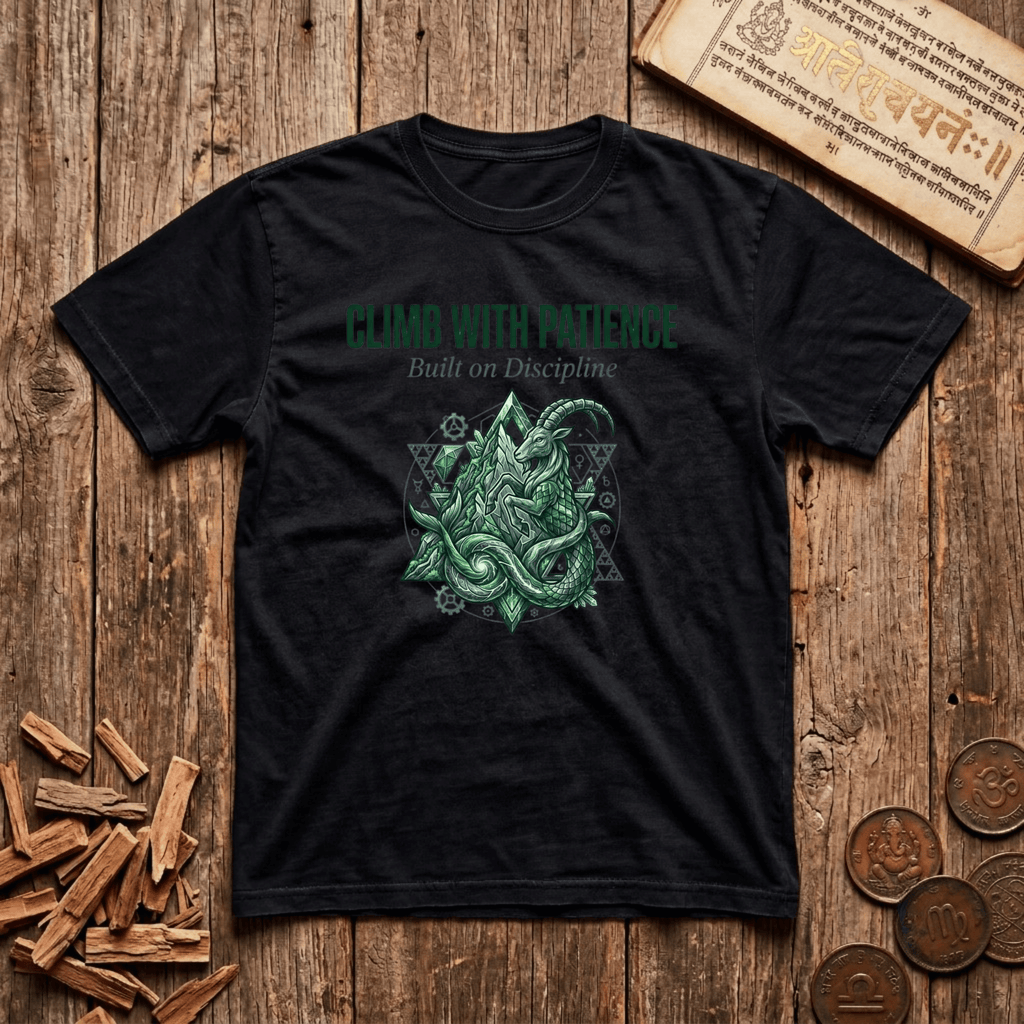 Capricorn - Climb With Patience - T-Shirt