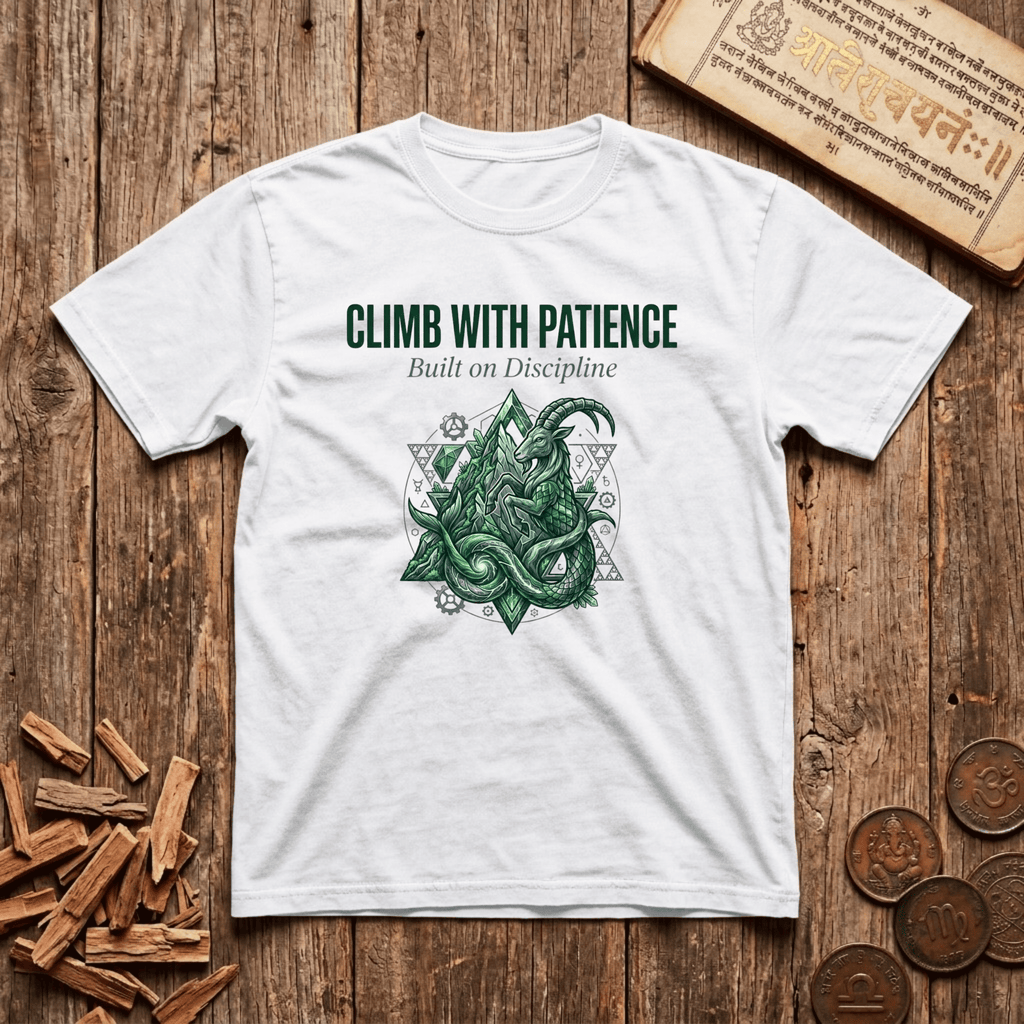 Capricorn - Climb With Patience - T-Shirt