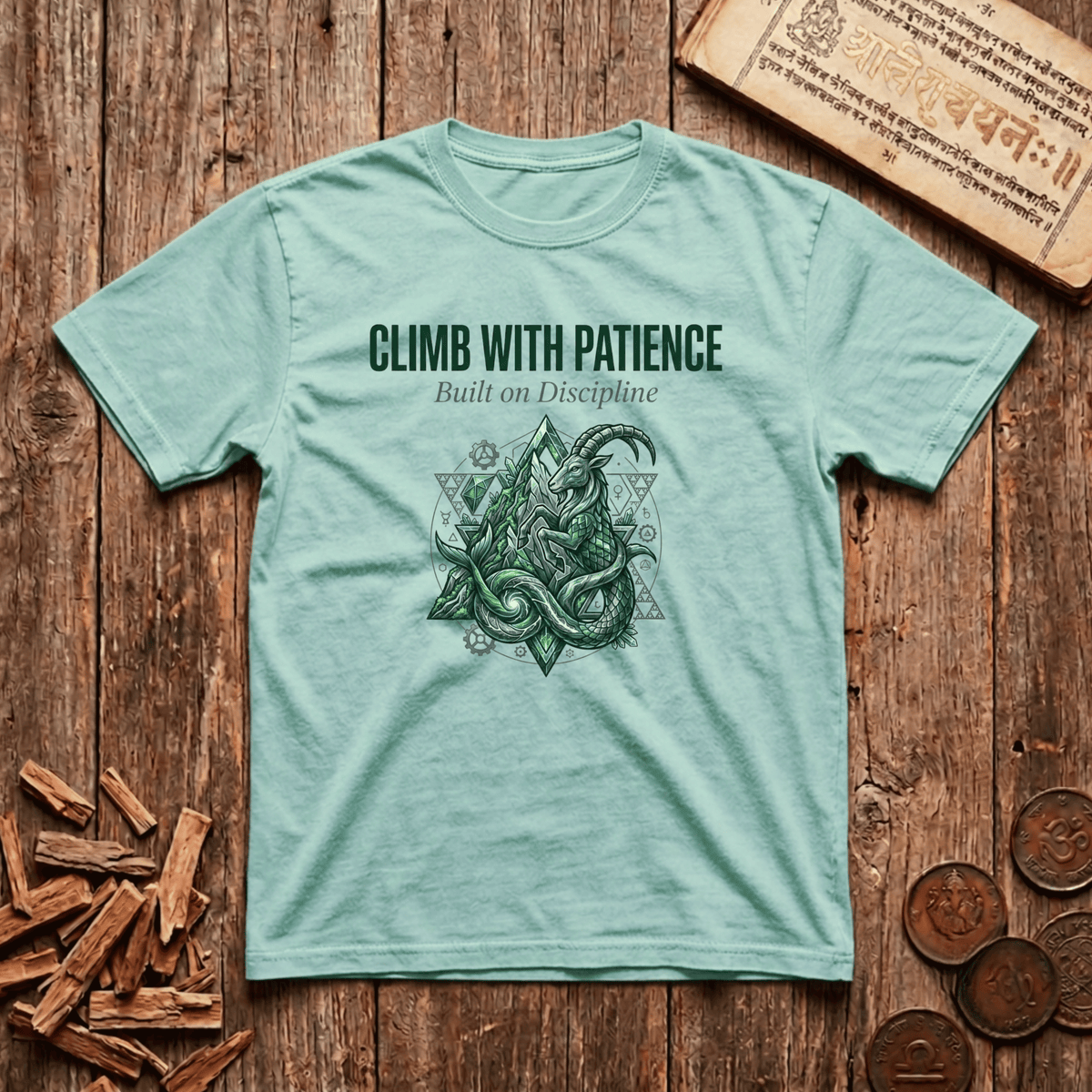 Capricorn - Climb With Patience - T-Shirt