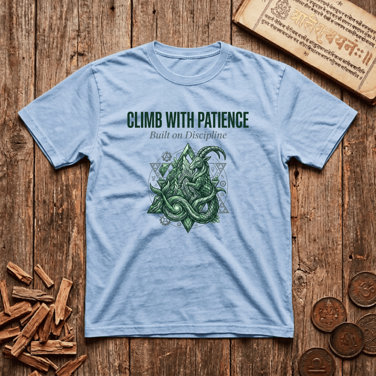 Capricorn - Climb With Patience - T-Shirt