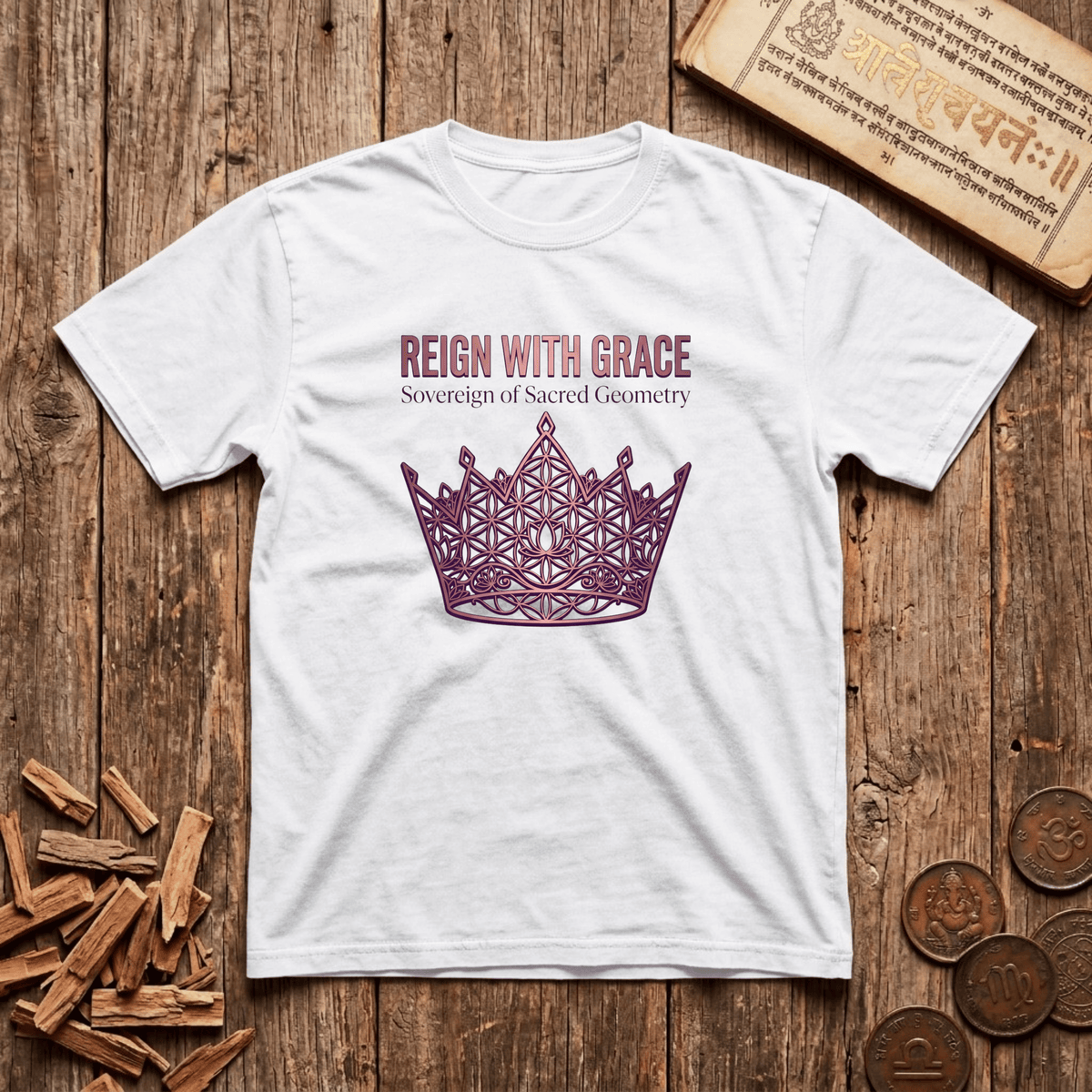 Queen of Sacred Geometry - Reign With Grace - T-Shirt