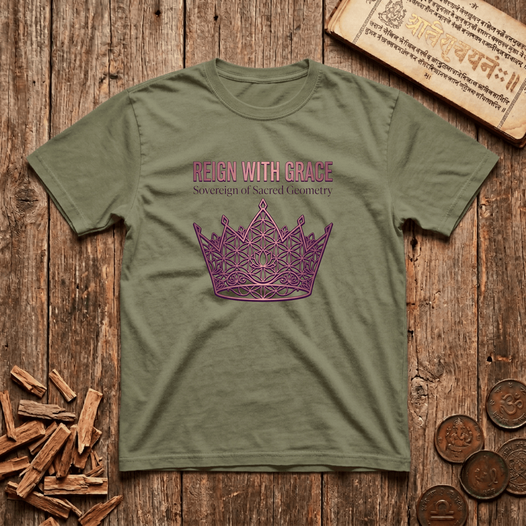Queen of Sacred Geometry - Reign With Grace - T-Shirt