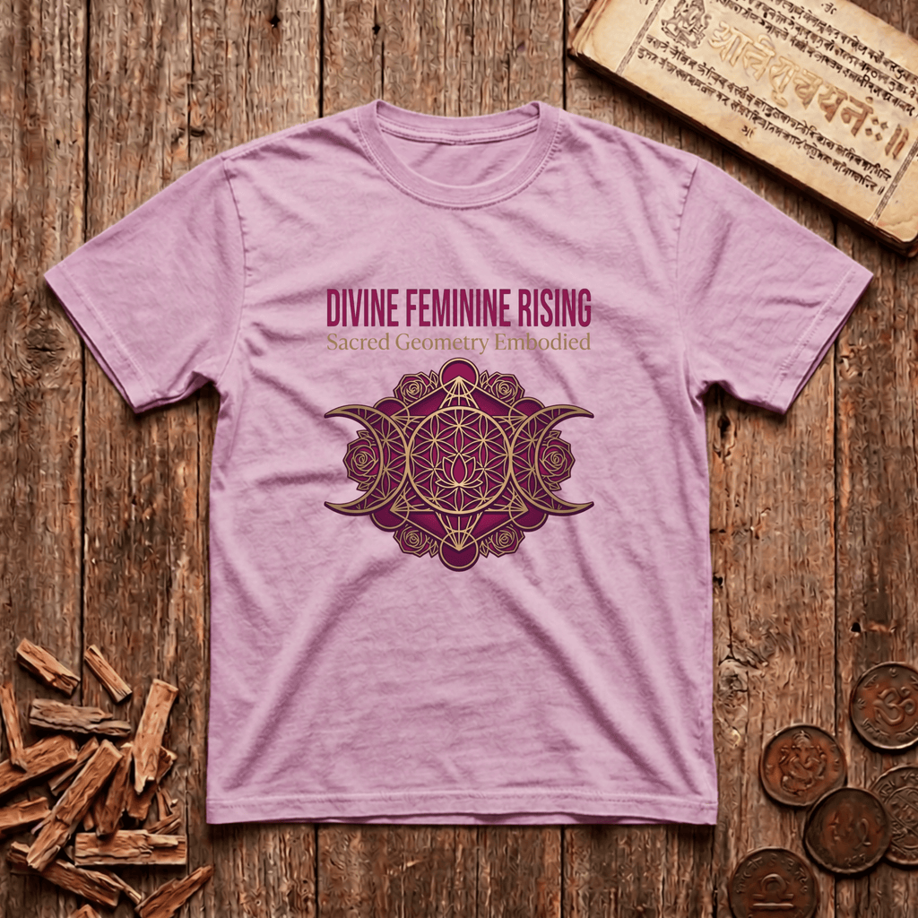 Goddess of Sacred Geometry - Divine Feminine Rising - T-Shirt