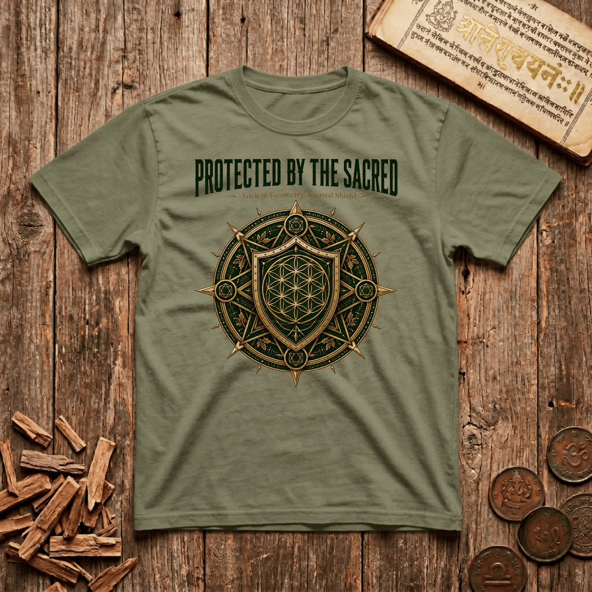 Guardian of Sacred Geometry - Protected By The Sacred - T-Shirt