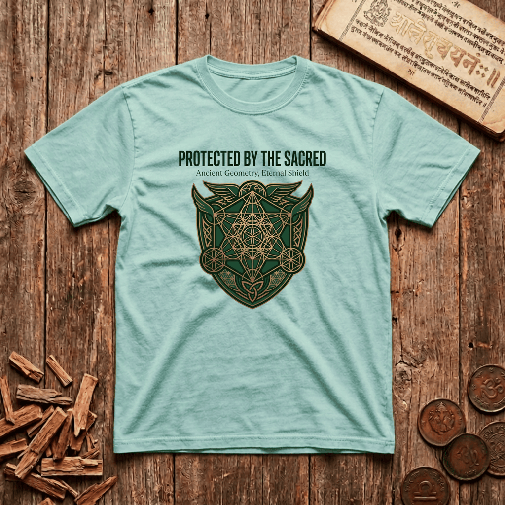 Guardian of Sacred Geometry - Ancient Geometry, Eternal Shield - T-Shirt