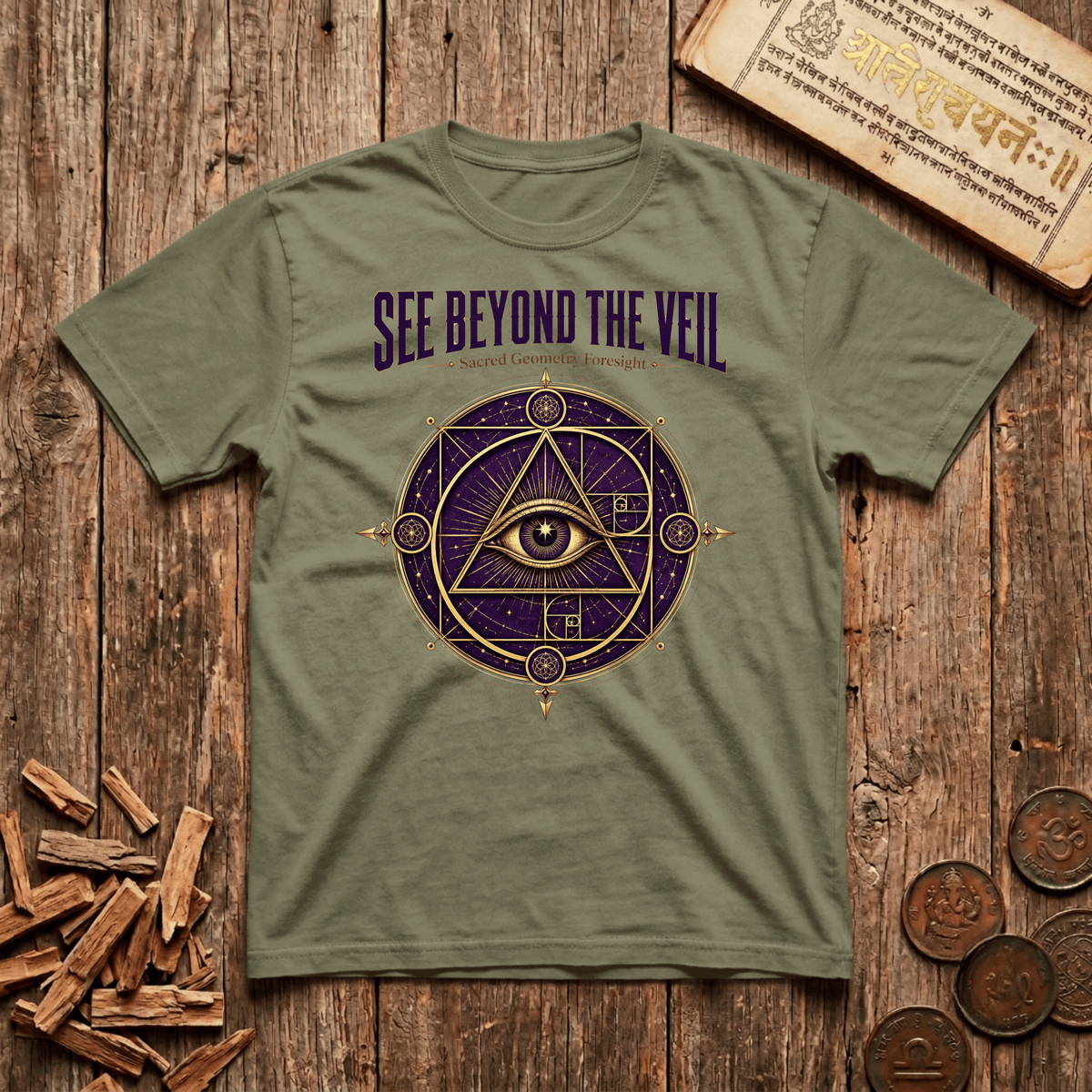 Oracle of Sacred Geometry - See Beyond The Veil - T-Shirt