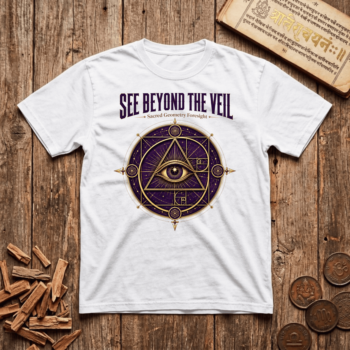 Oracle of Sacred Geometry - See Beyond The Veil - T-Shirt