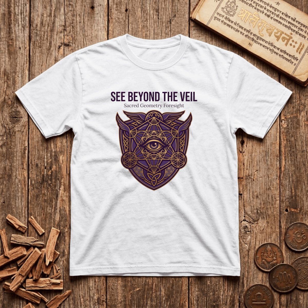 Oracle of Sacred Geometry - Sacred Geometry Foresight - T-Shirt