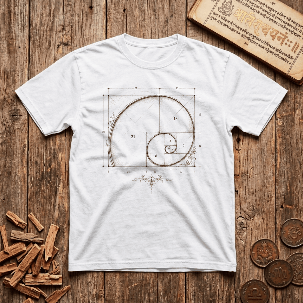 Fibonacci Spiral - Geometry - T-Shirt