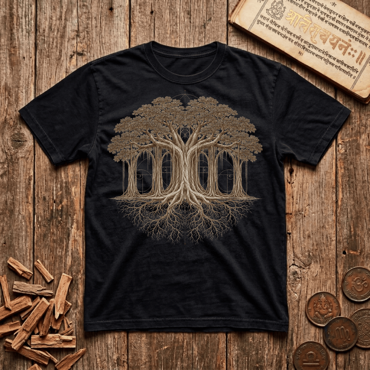The Banyan Cathedral — Tree of Consciousness - T-Shirt