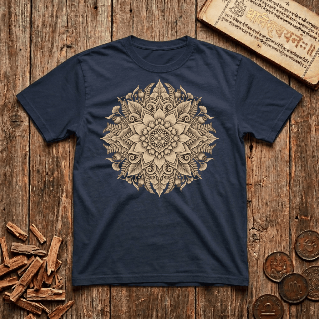 The Living Mandala — Nature's Geometry - T-Shirt
