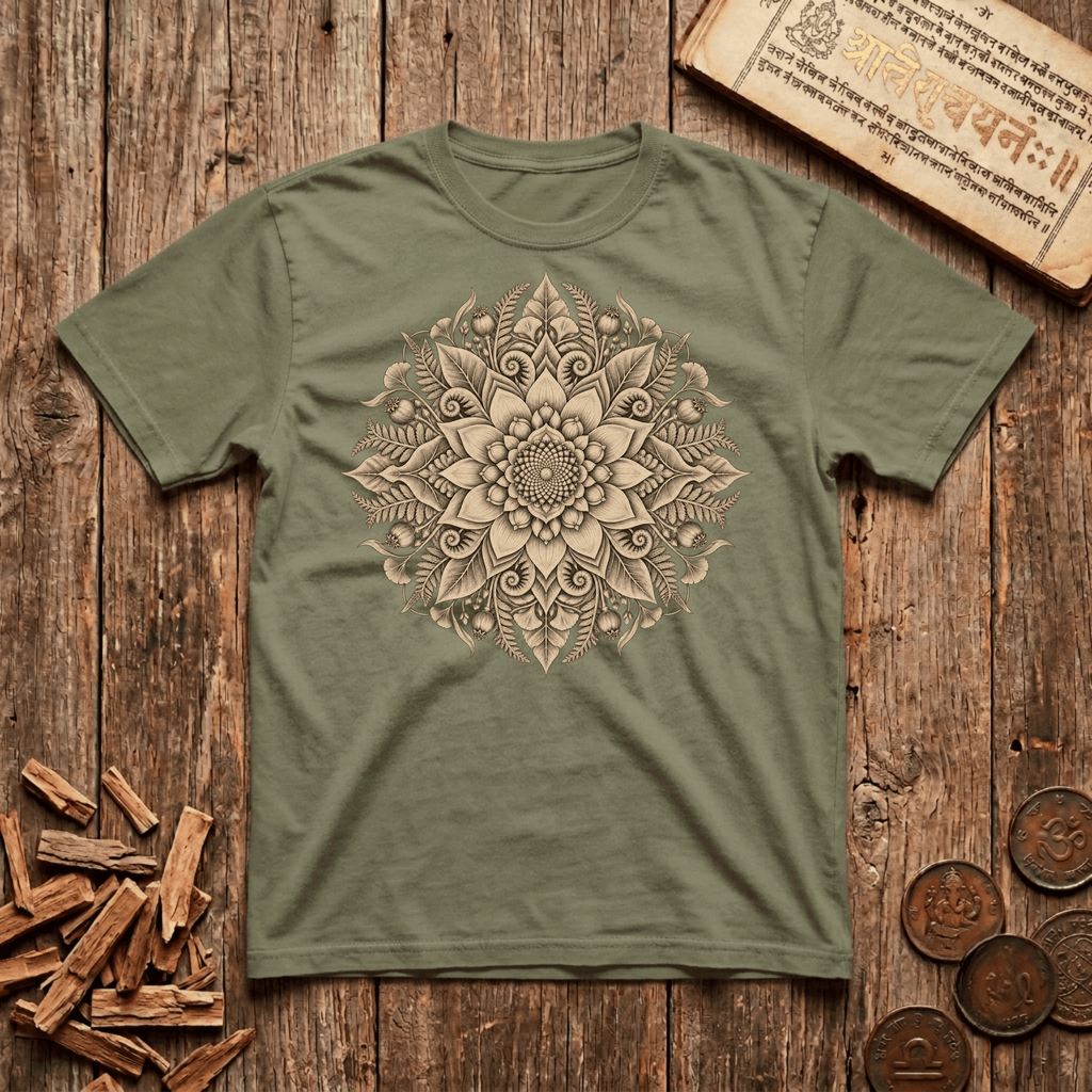 The Living Mandala — Nature's Geometry - T-Shirt