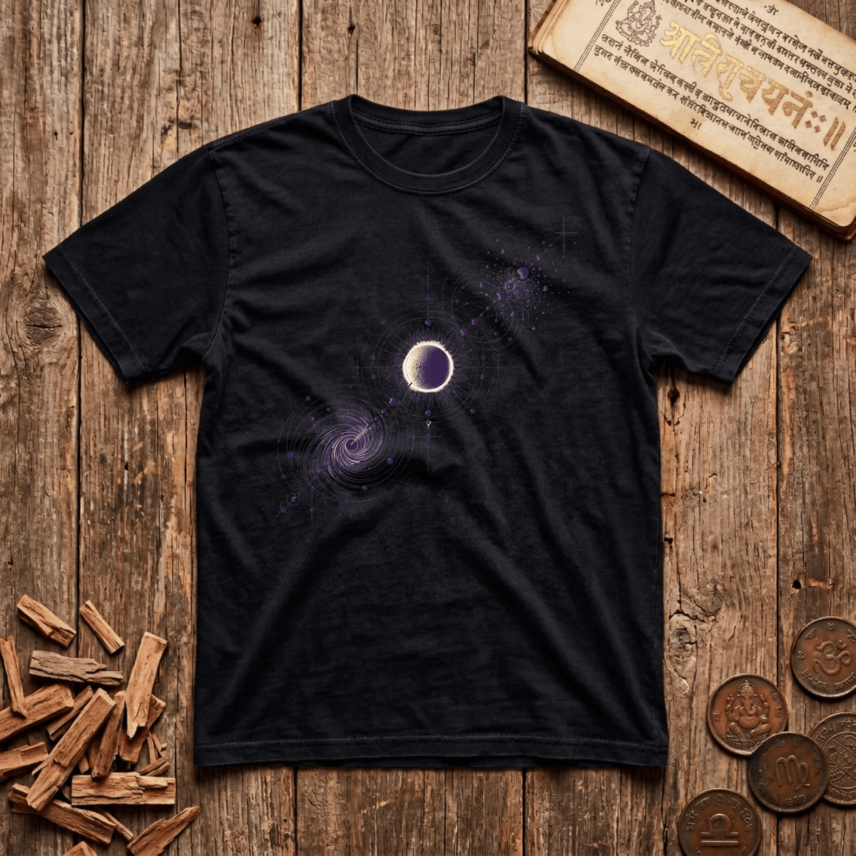 Rahu & Ketu — The Eclipse Axis - T-Shirt