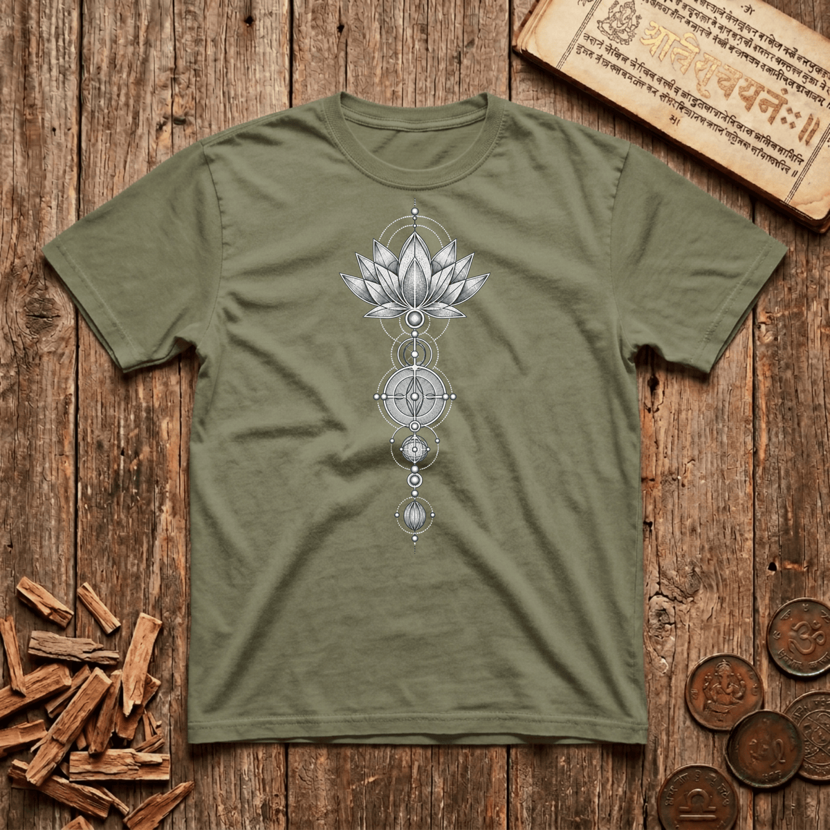 Seed to Lotus - Vertical Becoming - T-Shirt