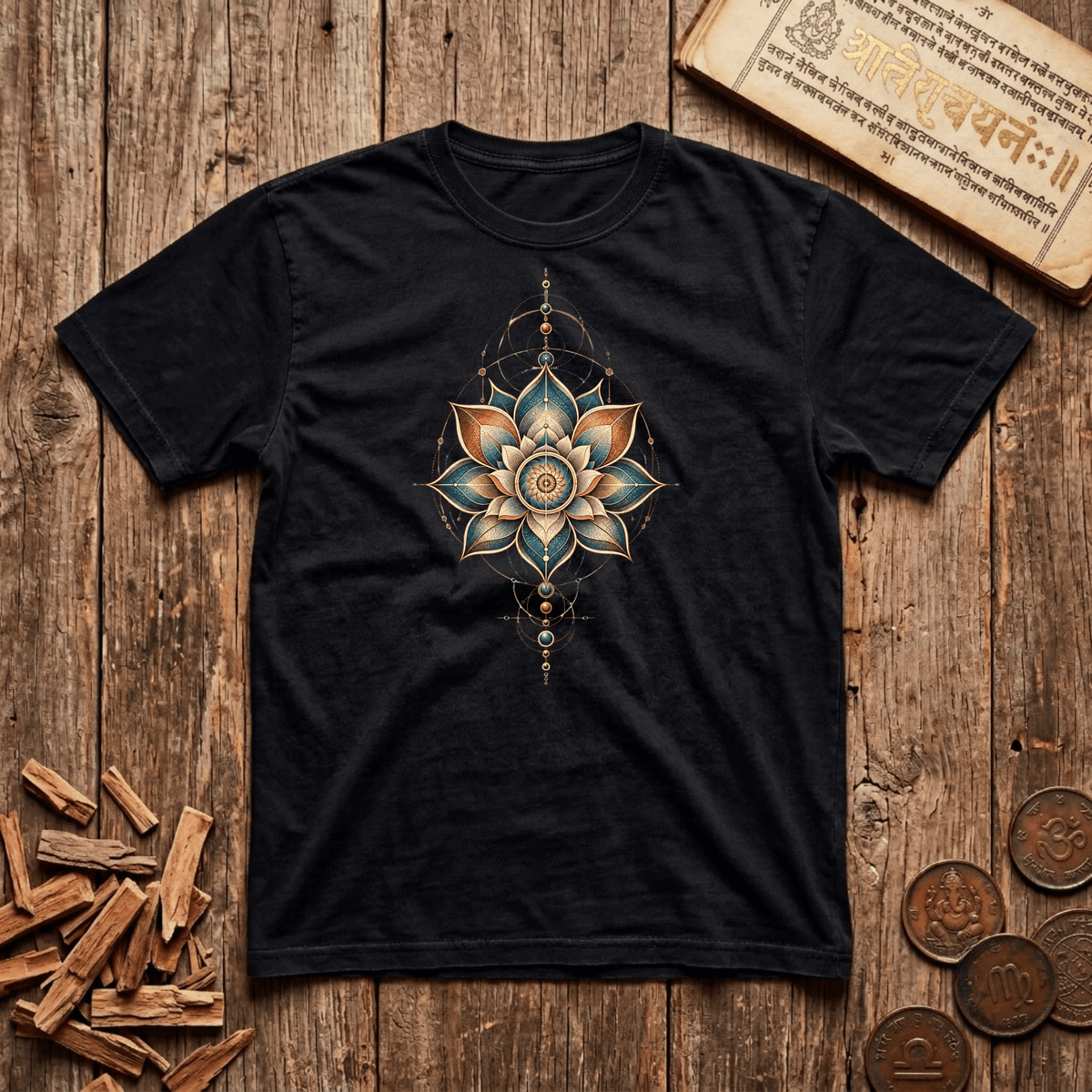 Cosmic Padma - Lotus Becoming Orbit - T-Shirt