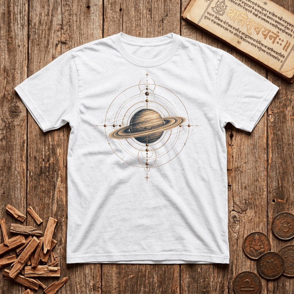 Saturn Geometry of Time - T-Shirt