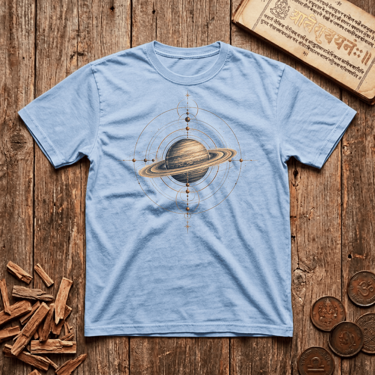 Saturn Geometry of Time - T-Shirt