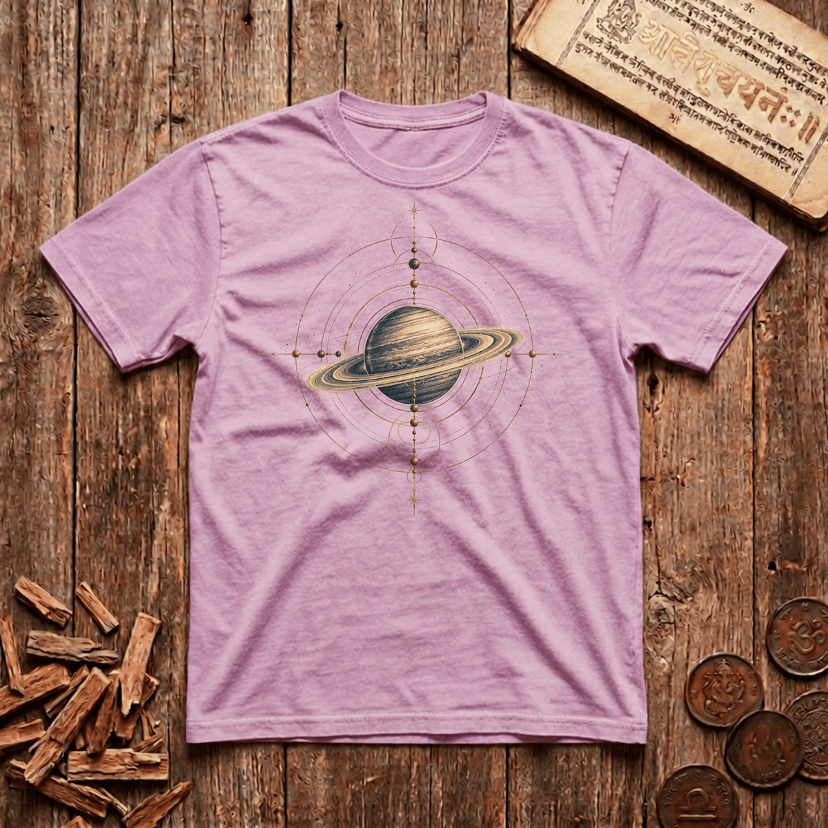 Saturn Geometry of Time - T-Shirt