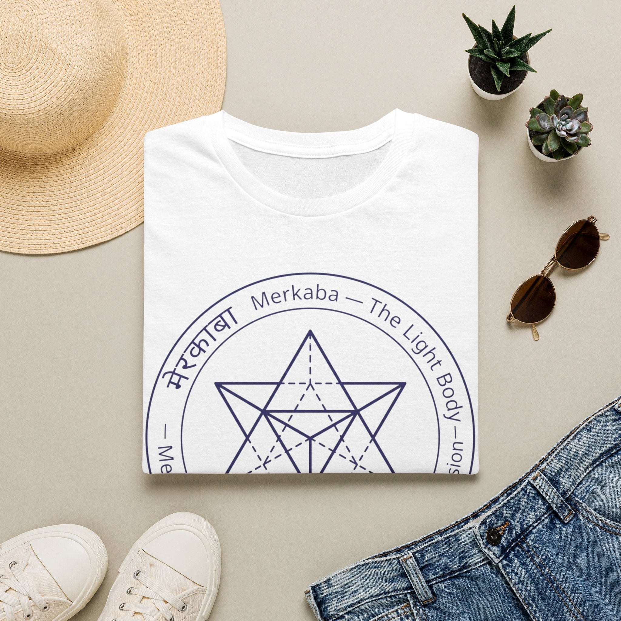 Merkaba Star T-Shirt — The Light Body Sacred Geometry Tee