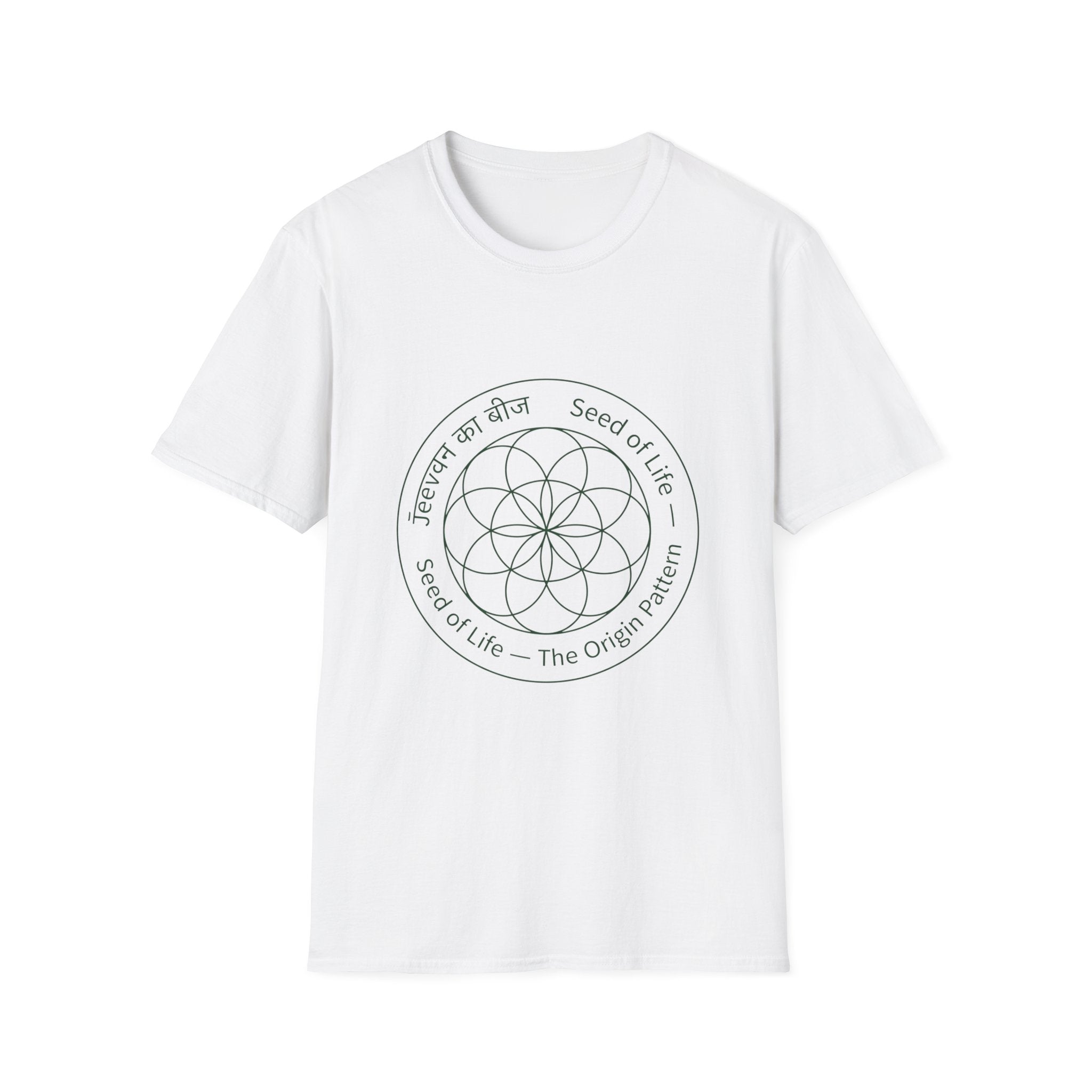 Seed of Life Origin Pattern T-Shirt — The Light Body Sacred Geometry Tee