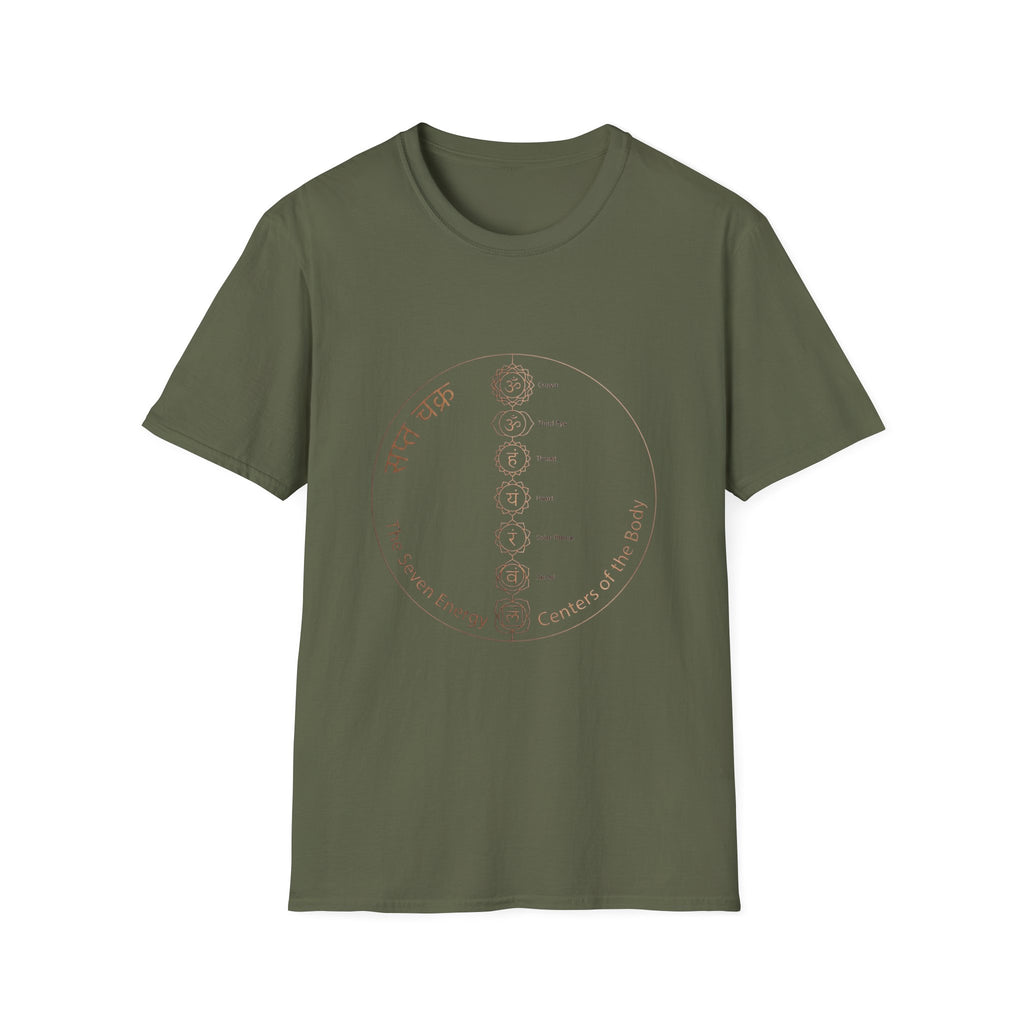 7 Centres of Body T-Shirt — The Light Body Sacred Geometry Tee