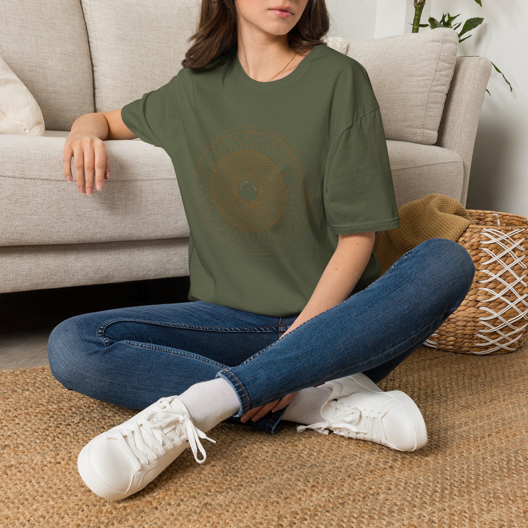 Fibonacci Sun Flower Star T-Shirt — The Light Body Sacred Geometry Tee