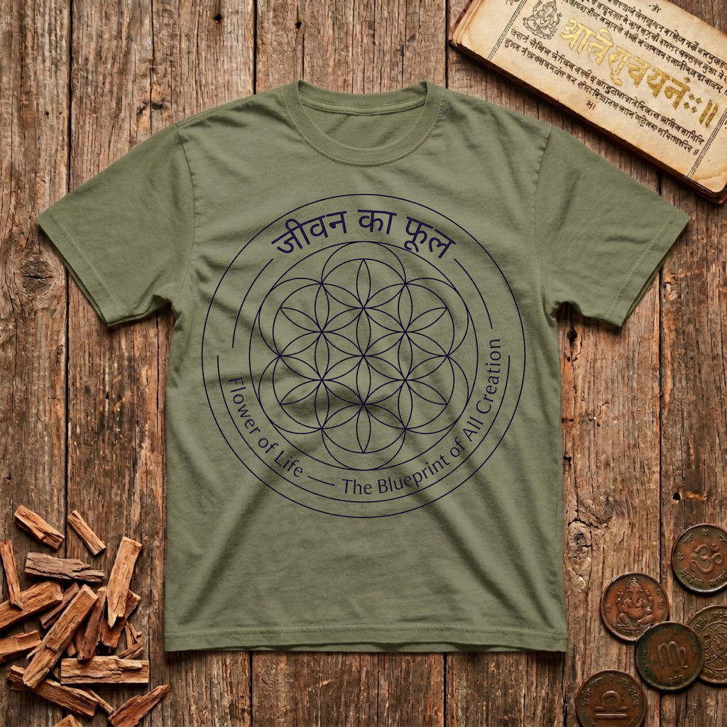 Flower of Life - The Blue Print of All Creation - T-Shirt