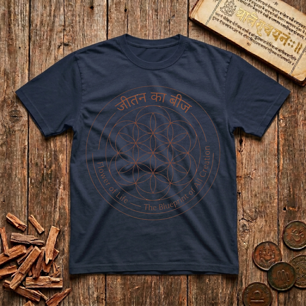 Flower of Life - The Blue Print of All Creation - T-Shirt