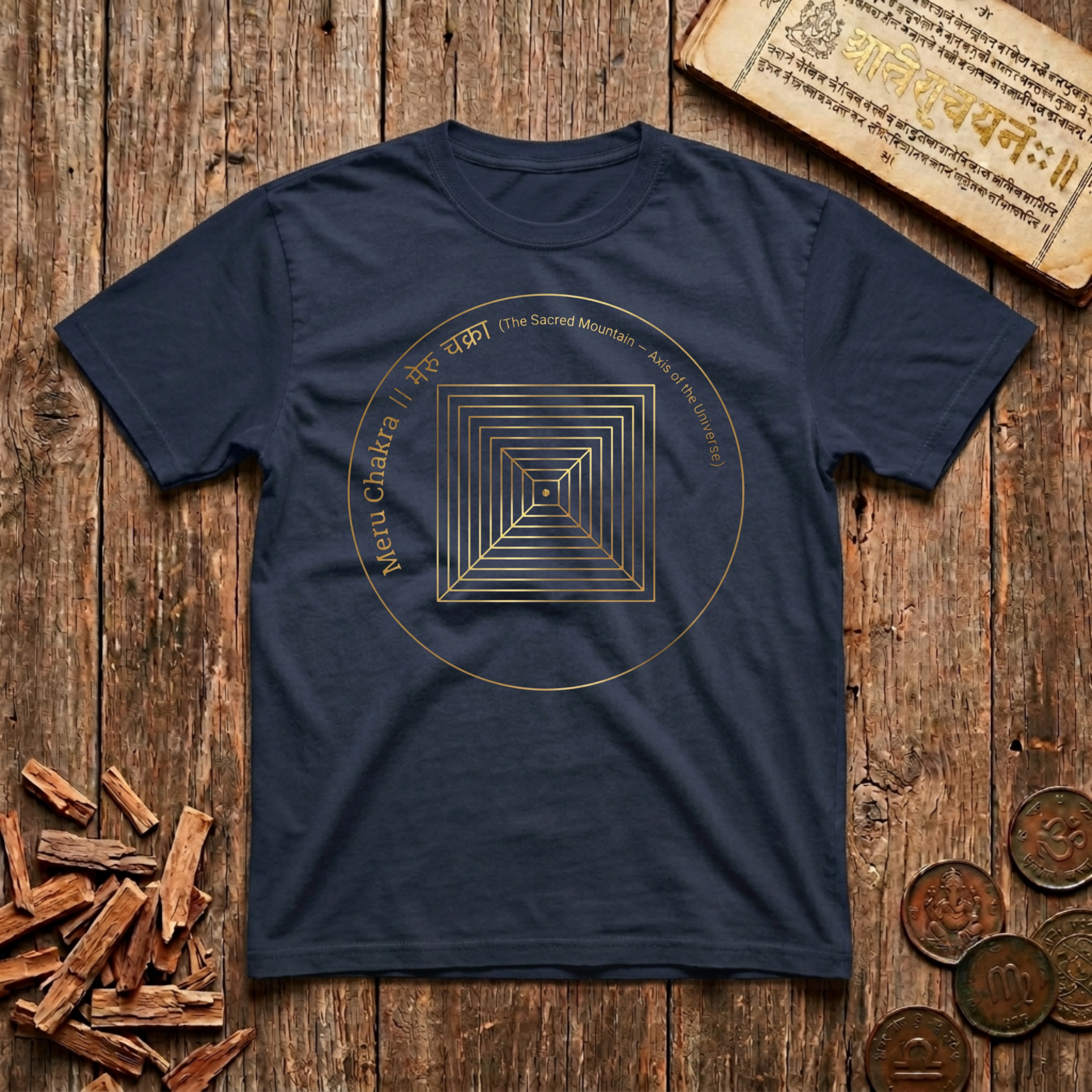 Meru Chakra - Axis of the Universe - T-Shirt