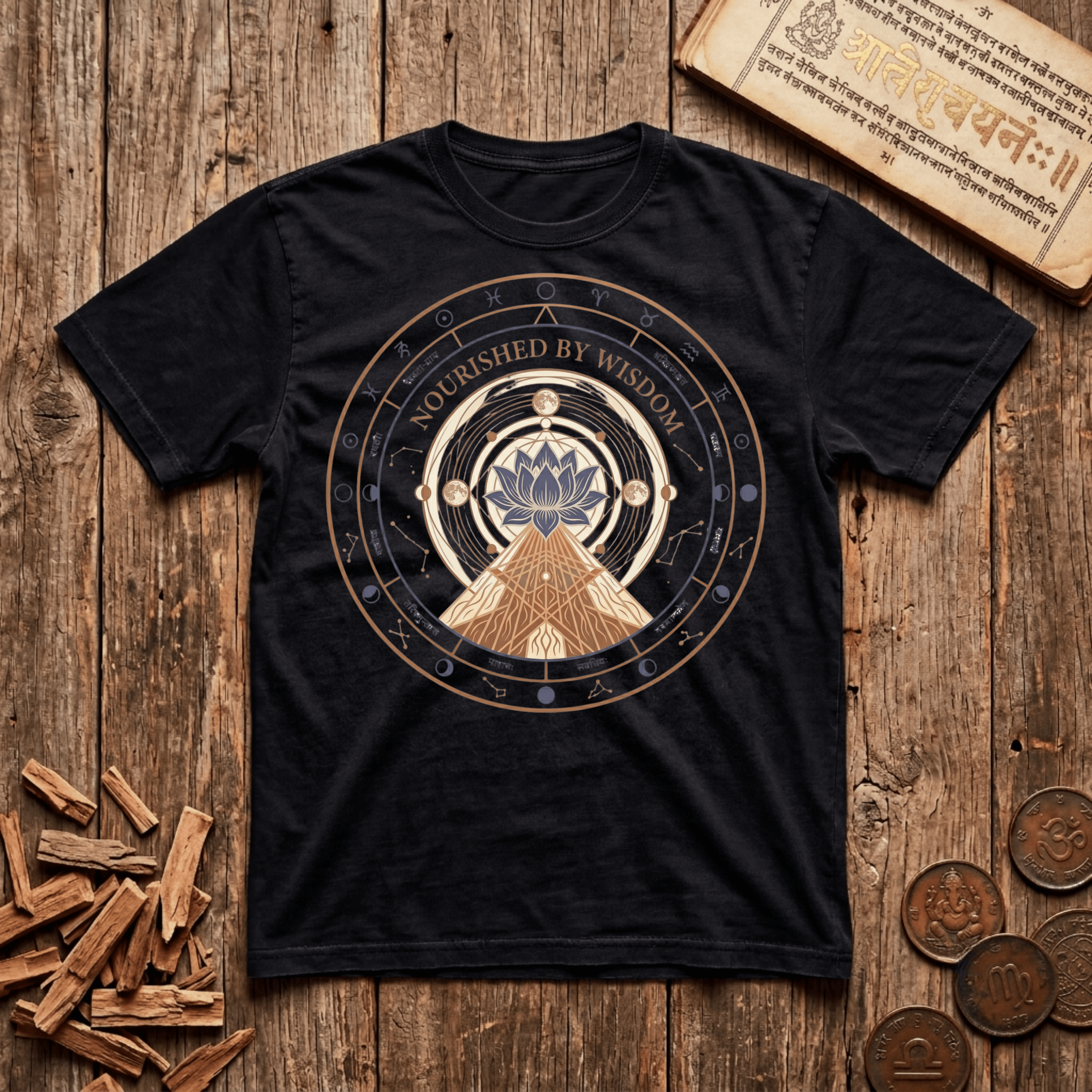 Pushya Nakshatra - Nourished By Wisdom - T-Shirt