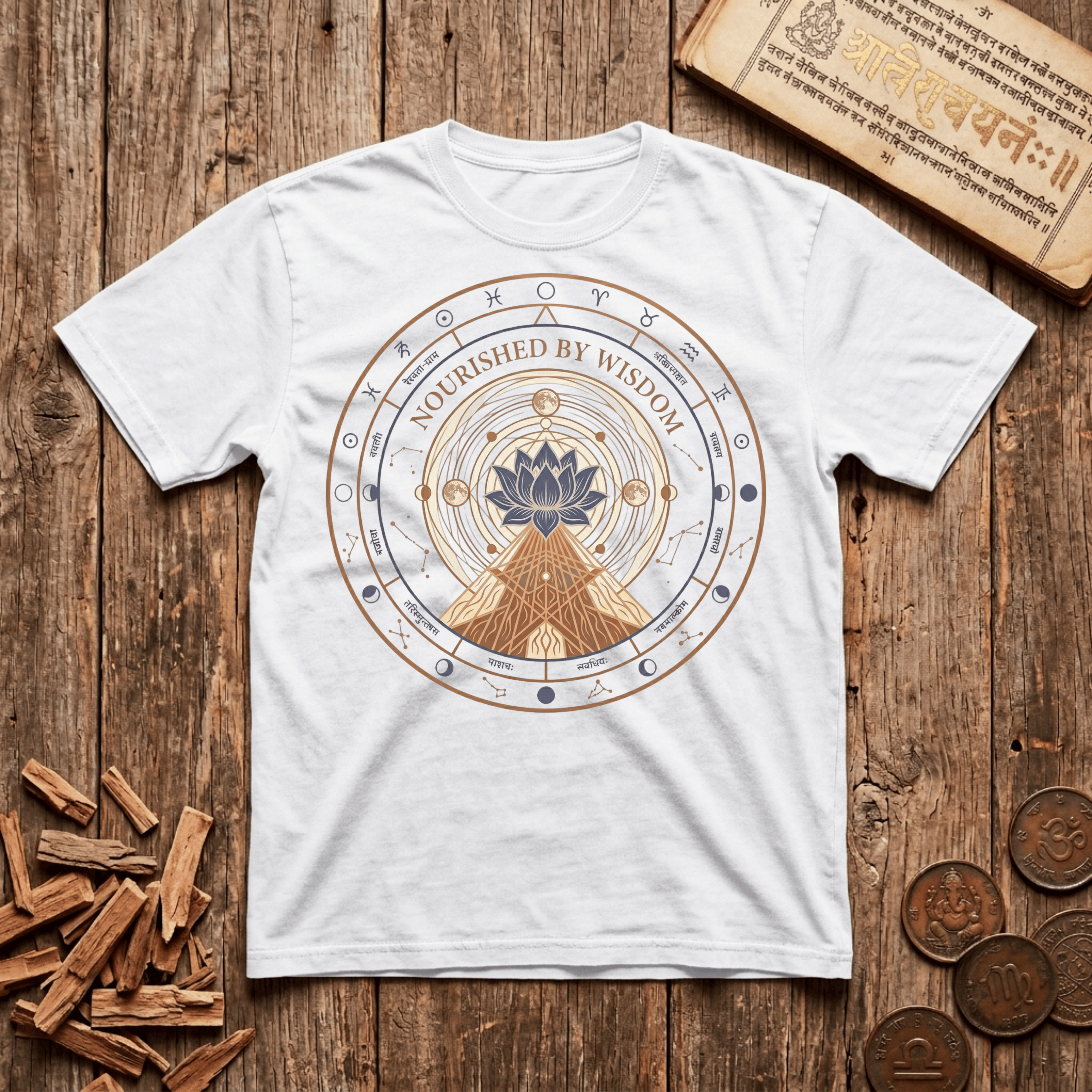 Pushya Nakshatra - Nourished By Wisdom - T-Shirt