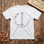 7 Centres of Body T-Shirt — The Light Body Sacred Geometry Tee