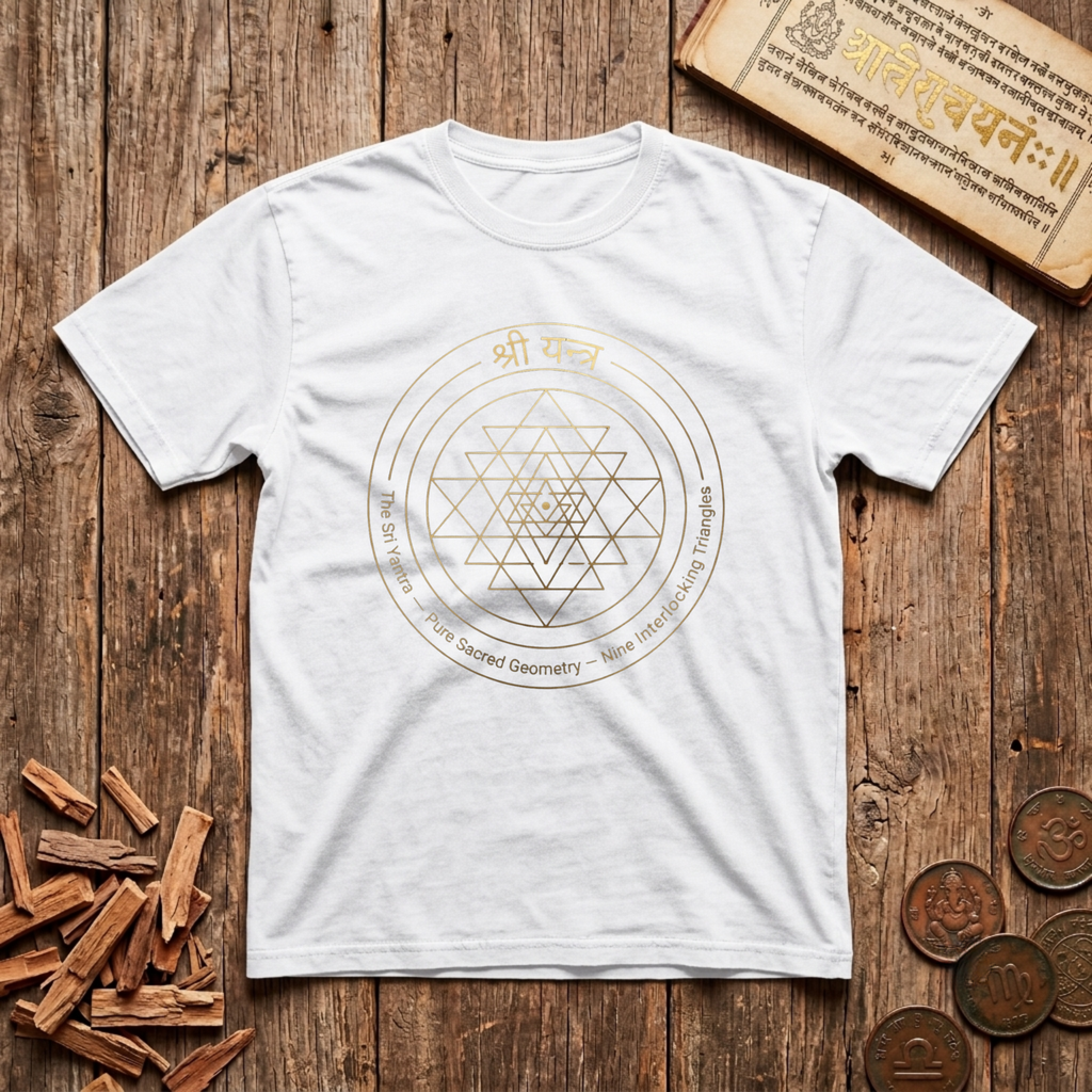 The Sri Yantra - 9 Interlocking Triangles T-Shirt